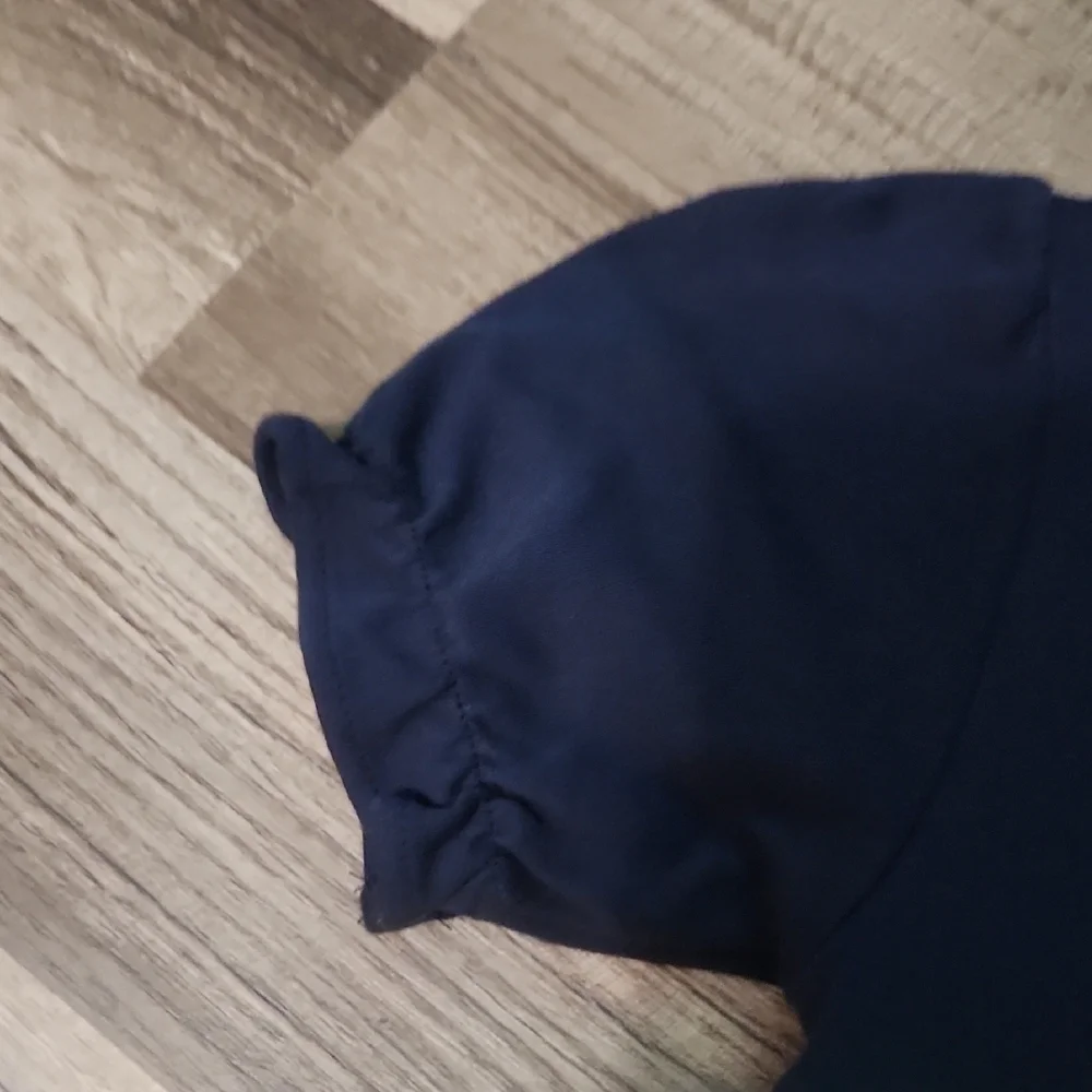 Lolly Wolly Doodle Navy and Green Ruffle Dress Size 7